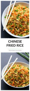 Chinese Fried Rice - 15-minute vegetarian fried rice. A healthy, flavorful and satisfying side dish or main. | EverydayEasyEats.com