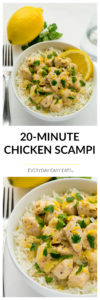 20-Minute Chicken Scampi - Quick, tasty chicken scampi! Serve with rice or quinoa for a satisfying, protein-rich meal. | EverydayEasyEats.com