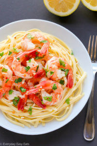 15-Minute Shrimp Scampi - A quick, mouth-watering dish is perfect for entertaining and busy weeknights. | EverydayEasyEats.com