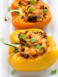Mexican Stuffed Peppers with Ground Beef (Easy & Healthy)