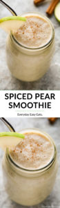 Quick and Easy Spiced Pear Smoothie | Recipe at EverydayEasyEats.com