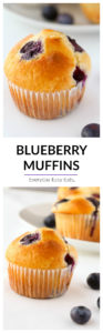The ultimate go-to recipe for blueberry muffins. Fluffy, moist, and loaded with juicy blueberries. | EverydayEasyEats.com