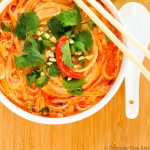 Thai Spicy Noodle Soup image with title text overlay.
