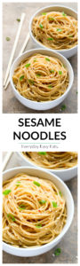 Sesame Noodles - A super-easy recipe that requires just 15 minutes to make! | EverydayEasyEats.com