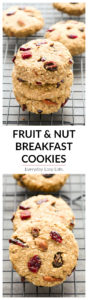 Fruit & Nut Breakfast Cookies. All-natural, vegan and gluten-free. | EverydayEasyEats.com
