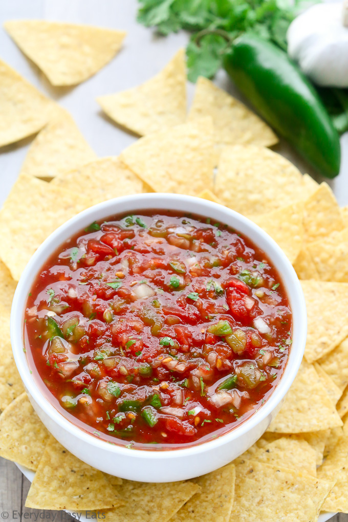 5 Minute Restaurant Salsa Recipe - Midwest Foodie