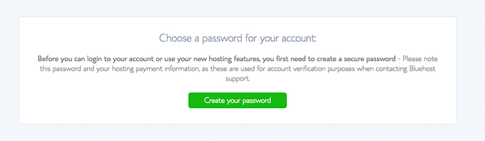 How to Start a Blog - A Step-by-Step Guide: Choose a Bluehost password