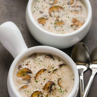 Easy Keto Cream of Mushroom Soup | Recipe at EverydayEasyEats.com
