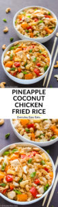 Easy Pineapple Coconut Chicken Fried Rice | Recipe at EverydayEasyEats.com