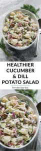 Easy Creamy Cucumber and Dill Potato Salad | Recipe at EverydayEasyEats.com