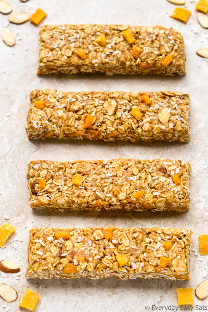 Healthy Mango Coconut Granola Bars Easy No Bake Recipe Everyday Easy Eats