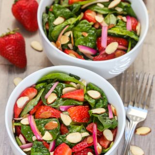 Easy Strawberry Spinach Salad with Balsamic Dressing