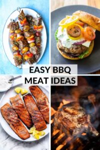 BBQ Meat Ideas for Large Groups Collage with title text overlay