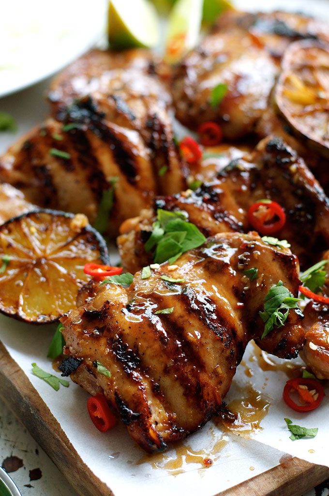 Healthy Grilled Meat Recipes for Summer: Grilled Marinated Thai Chicken (Gai Yang)
