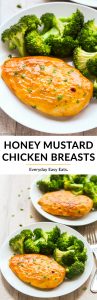 Baked Honey Mustard Chicken Breasts collage with title text overlay.