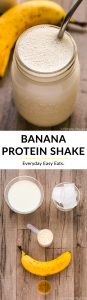 Banana Protein Shake image collage with title text overlay.
