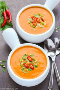 Spicy Thai Pumpkin Soup (Easy Keto & Vegan Recipe)