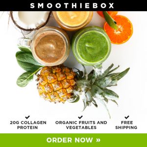 SmoothieBox Smoothies with Fruit and Text Overlay