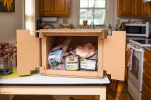 ButcherBox Grass-Fed, Organic Meat Delivery Review: Open ButcherBox on table