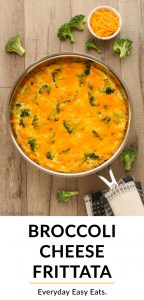 Broccoli Cheese Frittata image collage with title text overlay.