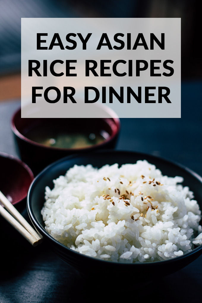 Easy Asian Rice Recipes for Dinner image with title text overlay