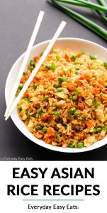Easy Asian Rice Recipes for Dinner image with title text overlay.