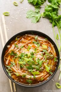 Asian Spicy Noodle Soup (Vegetarian & Vegan)