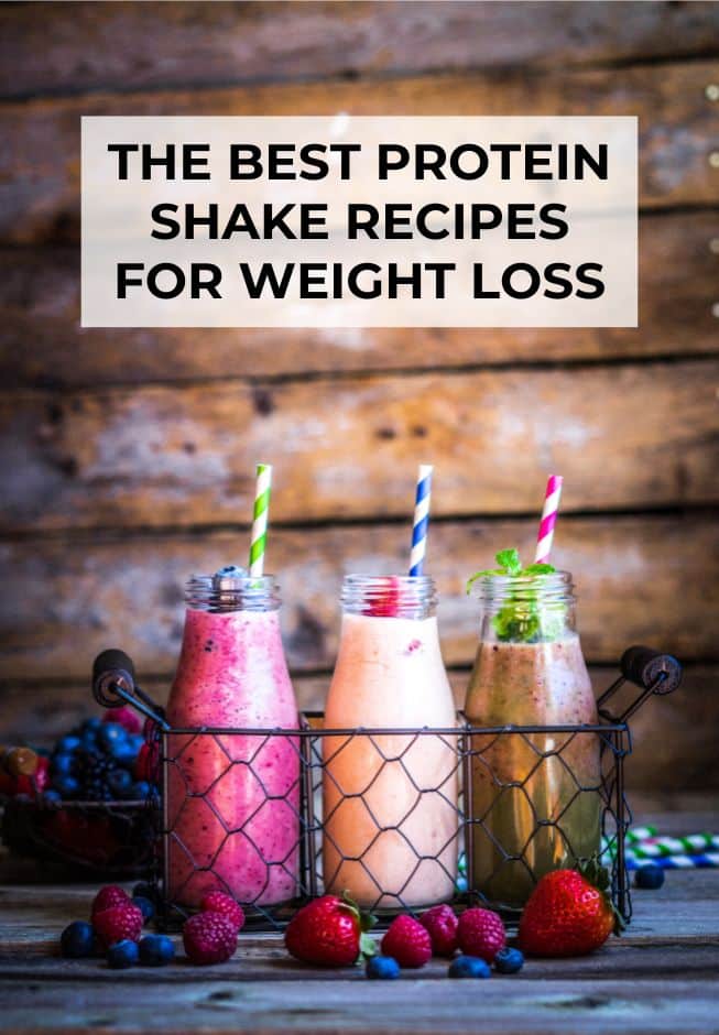 The Best Protein Shakes for Weight Loss with Title Text Overlay