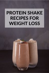 Protein Shakes for Weight Loss with Title Text Overlay