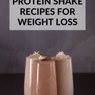 Protein Shakes for Weight Loss with Title Text Overlay