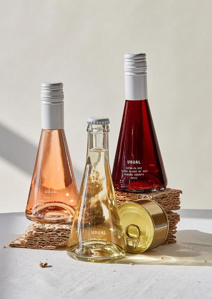 The Top Natural Wine Delivery Companies: Glass bottles of red, rosé, and white wines