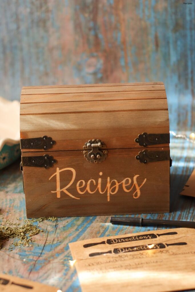 Recipe Index: Wooden Recipe Box